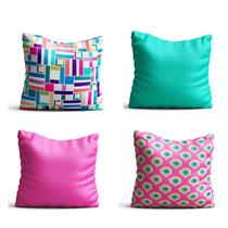 4 Capas de almofada 42x42 geometrico retrô pink e tiffany Atelier Valverde
