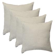 4 Capas de Almofada 50x50cm Suede Luxo Premium Ziper Invisivel Resistente Areia 4 Capas de Almofada 50x50cm Suede Luxo Premium Ziper Invisivel Resistente Areia