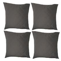 4 capas de almofadas cheias matelado 50 x 50 cinza 100% poliéster