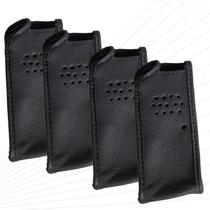 4 Capas De Couro Para Rádio Comunicador Motorola Ep450 E Dep 450