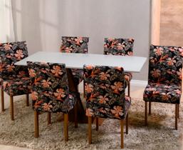 4 Capas Estampada Pra Cadeira De Jantar Malha Elastano