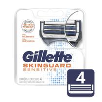 4 Cargas Gillette Aparelho de Barbear Skinguard Sensitive