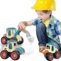 4 Carrinhos Brinquedo Monta E Desmonta Diy Diversos Modelos