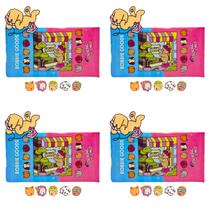 4 Cartela Boobie Goods Card com 4 unidades cada para colorir colecionaveis desenhos fofos novidade