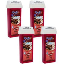 4 Cera Depilatória Rollon Canela Depile Plus140g Menos Dor