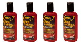 4 Ceras Automotiva Color Premium Carnaúba Lubsil Colorida