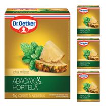 4 CHÁ ABACAXI COM HORTELÃ 15 gramas DR. OETKER