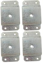 4 Chapa Reta Fixação Metal Palito Rosca 5/16