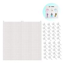 4 Chapas Eucatex Perfurado Pegboard Painel 120x120 40 Gancho