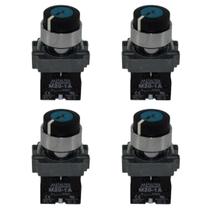 4 Chaves Seletora 90g 1na 22mm 2 Pos Preta De Metal 4 Chaves Seletora 90g 1na 22mm 2 Pos Preta De Metal