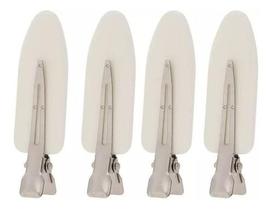 4 Clipes De Cabelo Maquiagem Presilhas Grampos Franja Jacaré