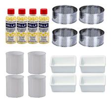 4 Coalhos 200ml + 12 Formas Plásticas e Inox Para Queijos 4 Coalhos 200ml + 12 Formas Plásticas e Inox Para Queijos
