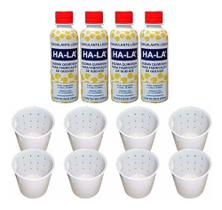 4 Coalhos Líquido Ha-la 200ml Queijo + 8 Formas Redond. 500g