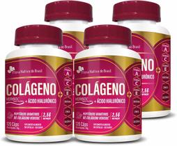 4 Colágeno Verisol +Ácido Hialurônico 120 Caps Flora Nativa