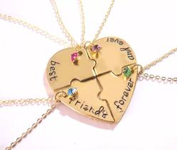 4 Colares Best Friends Eternas Amigas Folheado a Ouro 18k 4 Colares Best Friends Eternas Amigas Folheado a Ouro 18k