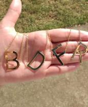 4 Colares Pingente Inicial Letra Chapa A Sua Escolha Folheado A Ouro 18K 4 Colares Pingente Inicial Letra Chapa A Sua Escolha Folheado A Ouro 18K