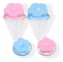 4 Coletor De Pelo Fiapo Flutuante Filtro Reutilizável Máquina Lavar Tira Pelos Fiapo Roupas Delicadas