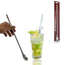 4 Colheres Bailarina Drinks Suco Coquetel Bebida Inox 30,5cm