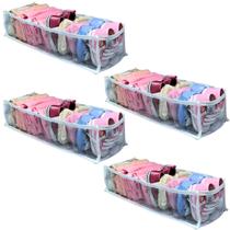 4 Colmeia Organizadora Para Body, Recém Nascido 40x15x10 Pvc Cristal