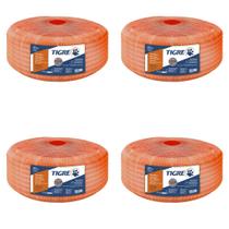 4 Conduítes Conrrugado Tigreflex 25m Laranja Em Pvc 32mm 4 Conduítes Conrrugado Tigreflex 25m Laranja Em Pvc 32mm