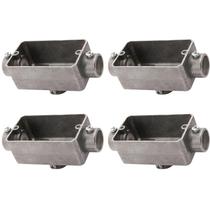 4 Condulete Alumínio Modelo TB 3/4 Polegada Sieg Sem Rosca 4 Condulete Alumínio Modelo TB 3/4 Polegada Sieg Sem Rosca