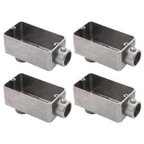 4 Condulete Modelo Lb Em Alumínio 1 1/2 Sem Rosca Sieg Prateado 4 Condulete Modelo Lb Em Alumínio 1 1/2 Sem Rosca Sieg Prateado