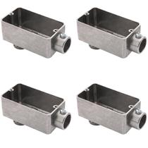 4 Condulete Tipo Lb 1 Polegada Em Alumínio Sem Rosca Sieg Prateado 52053 4 Condulete Tipo Lb 1 Polegada Em Alumínio Sem Rosca Sieg Prateado 52053