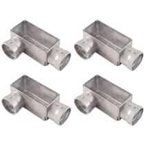 4 Condulete Tipo LR em Alumínio Sem Rosca Medida 2 1/2 Sieg