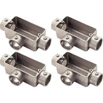 4 Condulete Tipo T 3/4 S/rosca S/placa em Alumínio Sieg