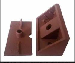 4 Conector Agular Marrom 10 Cantoneira Capa Marrom/branco