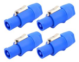 4 conector powercon macho p/ painel de energia 20a 3polos mxt azul 4 conector powercon macho p/ painel de energia 20a 3polos mxt azul