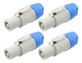 4 conector powercon macho p/ painel de energia 20a 3polos mxt cinza
