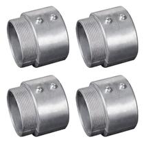 4 Conectores Cônico Sem Rosca Reto Alumínio 3 Pol. Tramontina