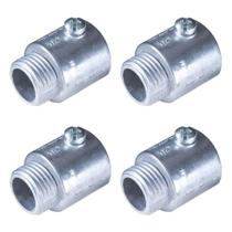 4 Conectores S/ Rosca Reto Cônico Alumínio 3/4'' Tramontina 4 Conectores S/ Rosca Reto Cônico Alumínio 3/4'' Tramontina