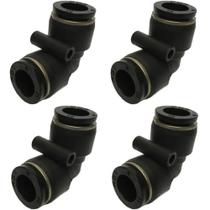 4 Conexão Cotovelo Emenda Engate Rápido Pneumática Tubo 4mm 4 Conexão Cotovelo Emenda Engate Rápido Pneumática Tubo 4mm