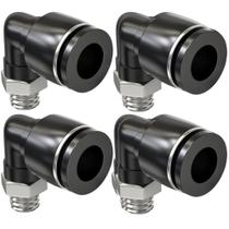 4 Conexão Engate Rápido Cotovelo Rosca M5 Tubo 4mm