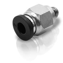 4 Conexão Pneumática Engate Rápido Reta Rosca M5 Tubo 6mm