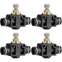 4 CONEXÃO VALVULA REGULADOR DE FLUXO ENGATE RÁPIDO TUBO 12mm