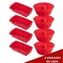 4 Conj Forma para Pães e Forma Espiral em Silicone Sortida