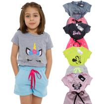 4 conjuntos infantil/juvenil meninas verão 2 ao 16