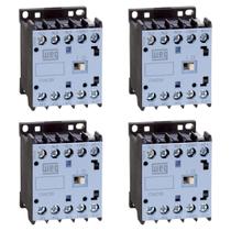4 Contator Mini Weg 1NA 9A 220V CWC09 Tripolar 60Hz 4 Contator Mini Weg 1NA 9A 220V CWC09 Tripolar 60Hz