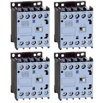 4 Contatores Mini Weg 1NA 10A 220V CWC016 Tripolar 60Hz