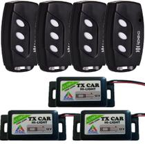 4 Controle Portão 3 Canais Clip de Fixação + 3 Tx Car Farol Luz Alta Prova de Água 433,92mhz Code Learn