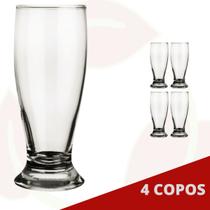 4 Copo de Vidro Tulipa Chopp 200ML Nadir Cerveja Drink