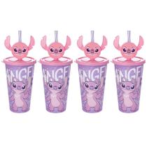 4 Copos com Orelhas Angel Stitch 500ml Festa Infantil Lembrancinha p/ Sacola Surpresa 4 Copos com Orelhas Angel Stitch 500ml Festa Infantil Lembrancinha p/ Sacola Surpresa