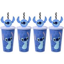 4 Copos com Orelhas da Angel Stitch 500ml Festa Infantil Lembrancinha Presente 4 Copos com Orelhas da Angel Stitch 500ml Festa Infantil Lembrancinha Presente
