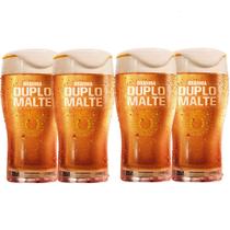 4 Copos Para Chopp e Cerveja Brahma Duplo Malte 425ml - Ambev Oficial