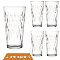 4 Copos Vitrage 350ml Agua Vidro Transparente Suco Nadir 4 Copos Vitrage 350ml Agua Vidro Transparente Suco Nadir
