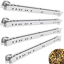 4 Corrediças Branca Para Gaveta De 35cm 16 Pedaços + Parafusos