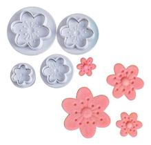 4 Cortador Ejetor De Biscoito 3d Molde Tema Flor Primavera 4 Cortador Ejetor De Biscoito 3d Molde Tema Flor Primavera
